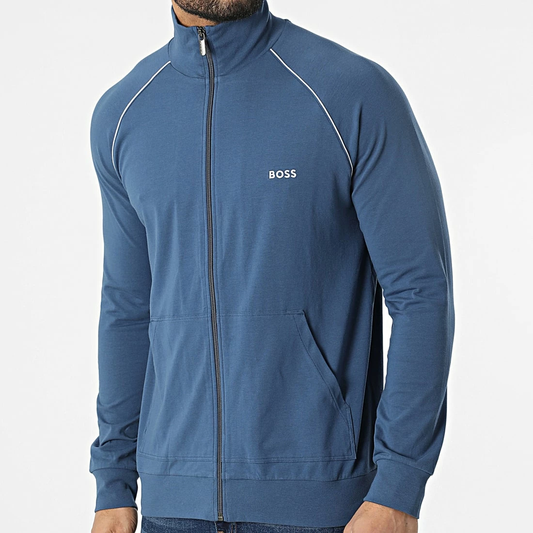 De gros 🧨 Veste Zippée 50469596 Bleu Marine de BOSS ✨