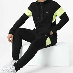 Bon marché ✔️ Ensemble Sweat Zippé Capuche Et Pantalon Jogging 50469517 Noir de BOSS 👏