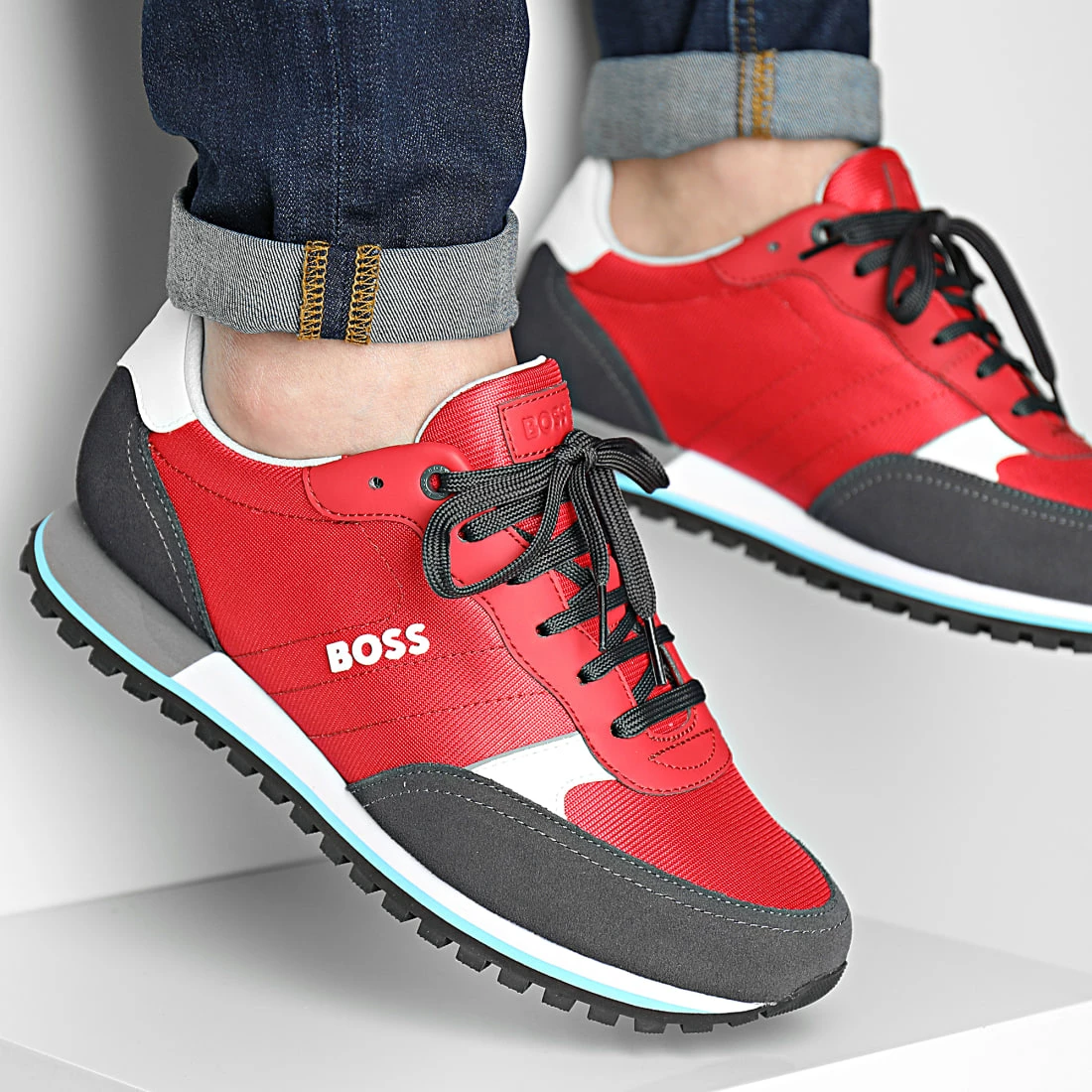 Top 10 ✨ Baskets Parkour Runner 50470152 Open Red de BOSS ✔️
