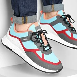Meilleure affaire ⌛ Baskets Titanium Runner 50470621 Light Pastel Blue de BOSS 👏