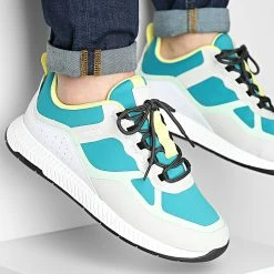 Promo 😉 Baskets Titanium Runner 50470621 Open Green de BOSS 😀