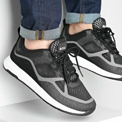 De gros 🤩 Baskets Titanium Runner 50470622 Black de BOSS 👏