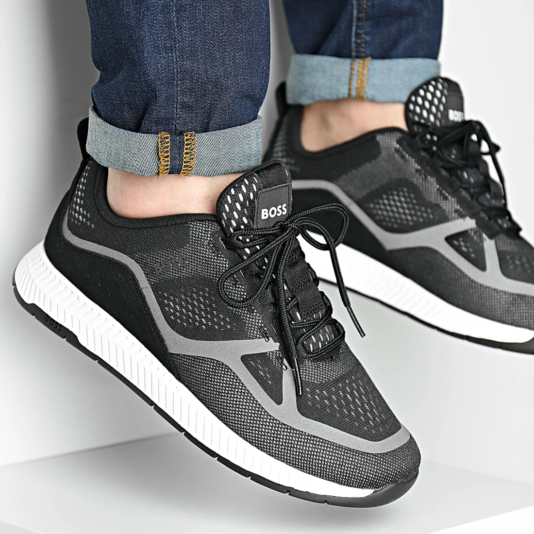 De gros 🤩 Baskets Titanium Runner 50470622 Black de BOSS 👏