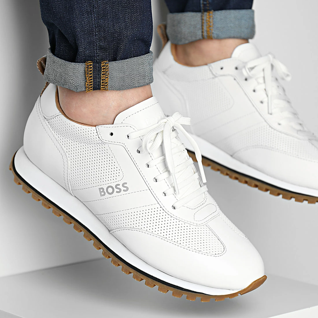 De gros 🎁 Baskets Parkour Runner 50470161 White de BOSS 🔔