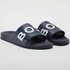 Remise 👏 Claquettes Bay Slide 50471271 Dark Blue de BOSS ⭐