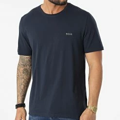 Vente flash 👏 Tee 👕 Shirt Mix And Match 50469550 Bleu Marine de BOSS 🎁