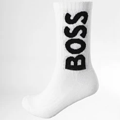 De gros 🛒 Paire De Chaussettes QS Rib 50467748 Blanc de BOSS 🎁