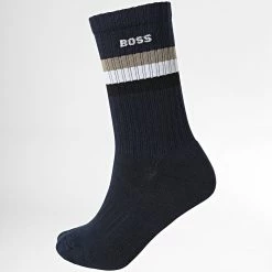 Coupon 🌟 Paire De Chaussettes QS Rib 50473147 Bleu Marine de BOSS 😍