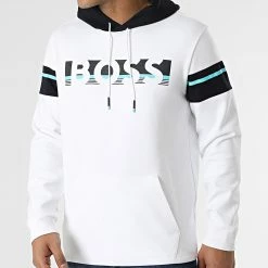 Tout neuf 🌟 Sweat Capuche Soody 1 50465949 Blanc de BOSS 🎉