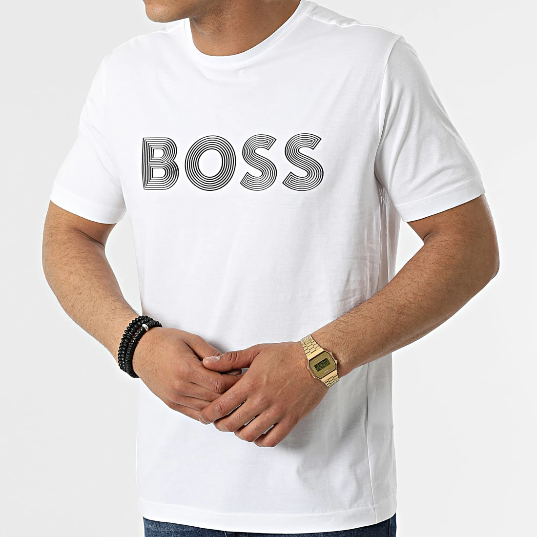 Bon marché 😍 Tee 👕 Shirt 50466608 Blanc de BOSS 💯 – Image 3