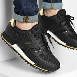 Meilleure affaire 😉 Baskets Parkour L Runner 50474686 Black de BOSS ⭐