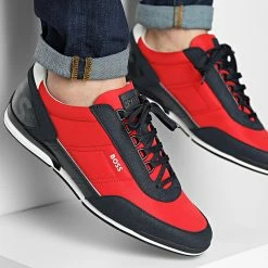 Vente flash 🎁 Baskets Saturn Low Profile 50474872 Open Red de BOSS ✔️