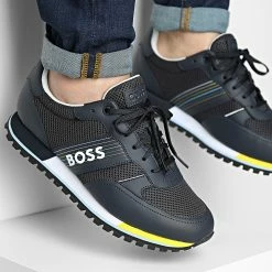 Meilleure affaire ✨ Baskets Parkour L Runner 50474717 Open Blue de BOSS ⌛