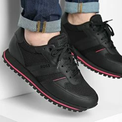 Meilleure vente 🎁 Baskets Parkour L Runner 50474686 Black de BOSS ✨