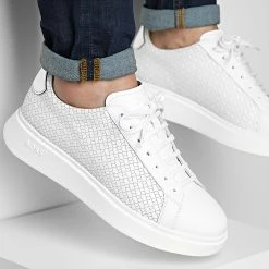 Grosses soldes 🎁 Baskets Bulton Runner 50474463 Natural de BOSS ✨