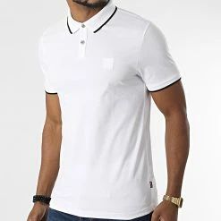 Grosses soldes ✨ Polo Manches Courtes 50472665 Blanc de BOSS ⌛