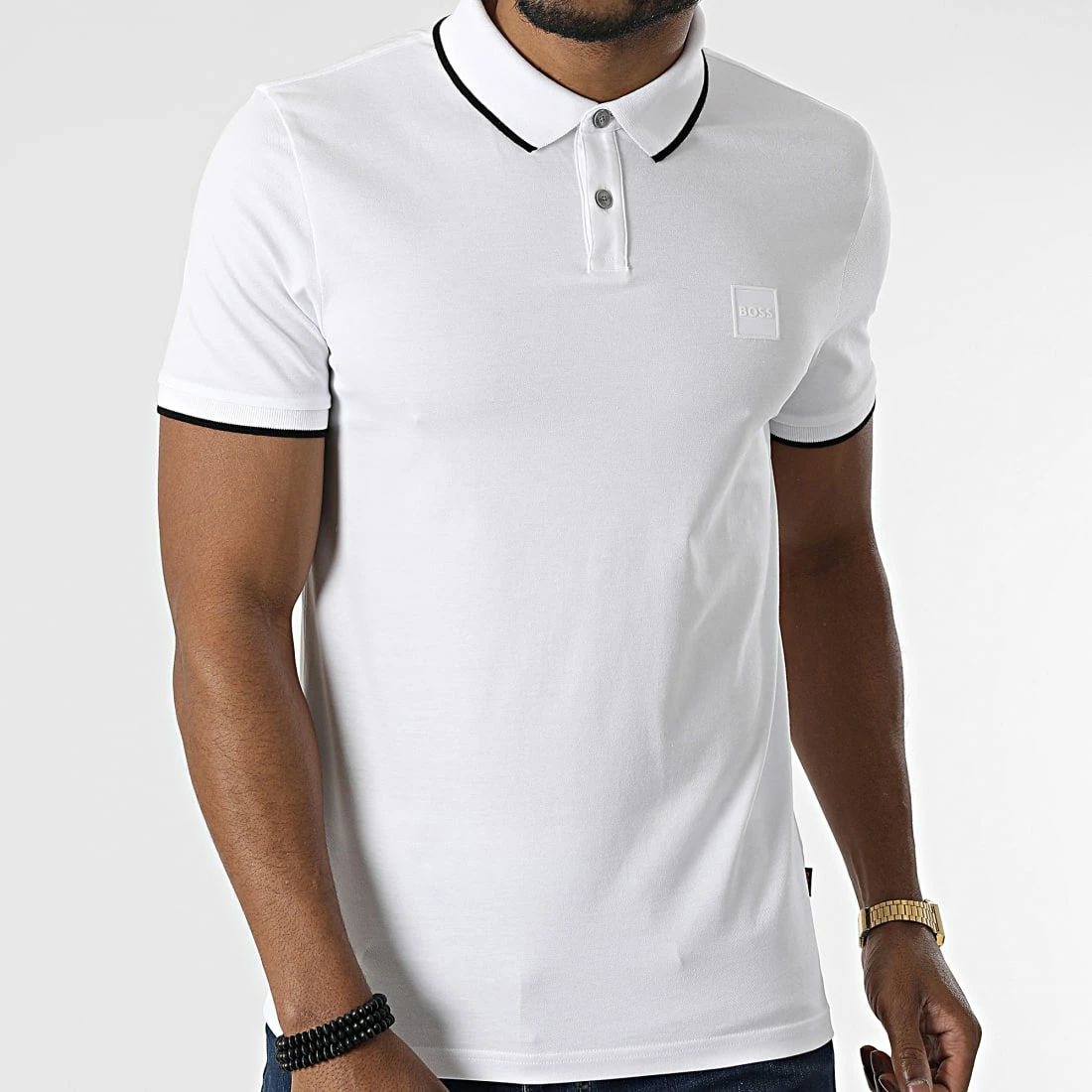 Grosses soldes ✨ Polo Manches Courtes 50472665 Blanc de BOSS ⌛ – Image 3