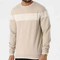 Vente flash ⌛ Sweat Crewneck 50473523 Beige de BOSS 😍