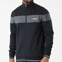 Bon marché 🥰 Veste Zippée 50473524 Bleu Marine de BOSS ⌛