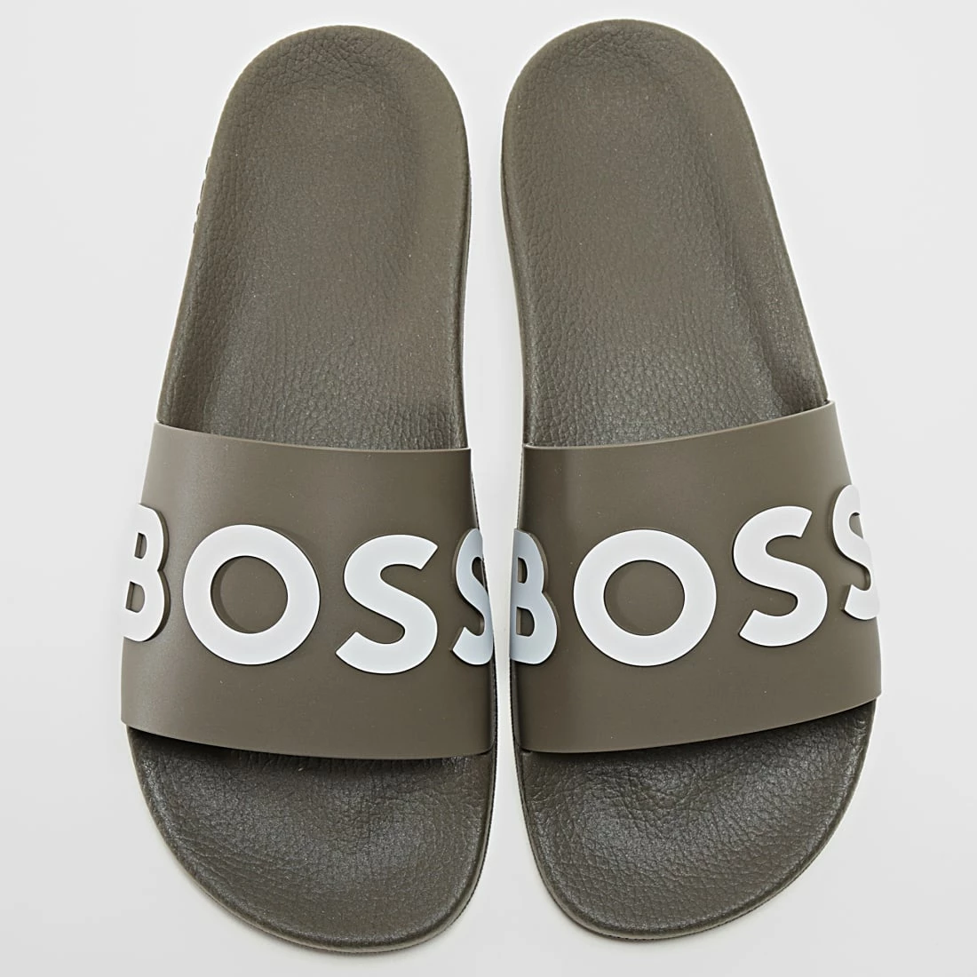 Grosses soldes ✔️ Claquettes Bay Slide 50471271 Dark Green de BOSS 🛒 – Image 4