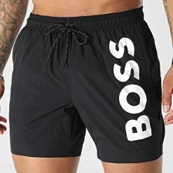 Meilleure affaire 💯 Short De Bain Octopus 50469602 Noir de BOSS 🥰