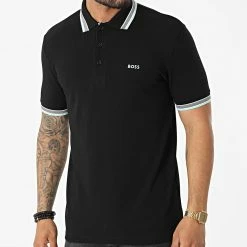 Promo 🎉 Polo Manches Courtes 50468983 Noir de BOSS 💯