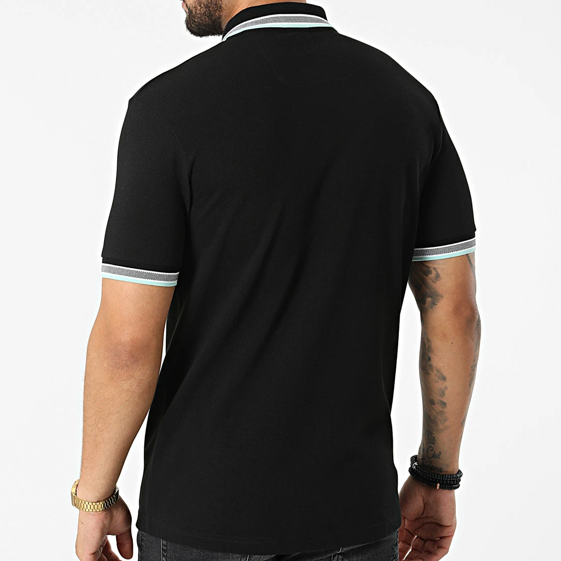 Promo 🎉 Polo Manches Courtes 50468983 Noir de BOSS 💯 – Image 4