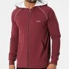 Remise 🥰 Sweat Zippé Capuche 50469581 Bordeaux de BOSS ⭐
