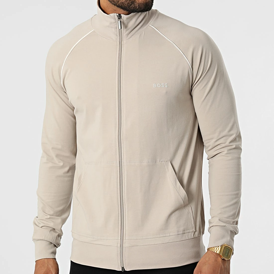 Meilleure affaire 🌟 Sweat Zippé 50469596 Beige de BOSS 🎁