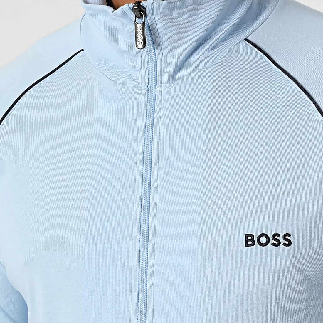 Sortie 👍 Veste Zippée 50469596 Bleu Ciel de BOSS 🧨 – Image 2