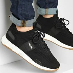 Meilleure vente 😍 Baskets Titanium Runner 50470596 Charcoal de BOSS 🎉