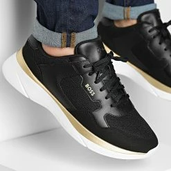 Top 10 😍 Baskets Dean Runner 50474955 Black de BOSS 😀