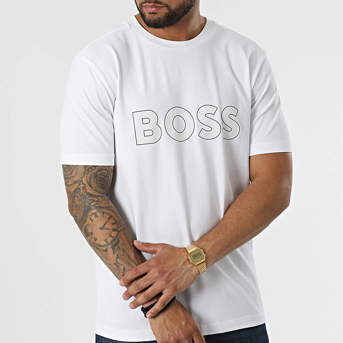 Tout neuf 🛒 Tee 👕 Shirt Tee 9 50474232 Blanc de BOSS 🎉 – Image 3