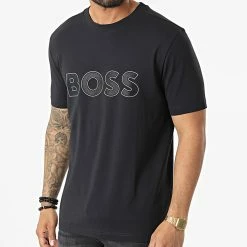 Promo ⌛ Tee 👕 Shirt Tee 9 50474232 Noir de BOSS 💯