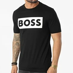 Tout neuf ⌛ Tee 👚 Shirt Tiburt 50471696 Noir de BOSS 🧨