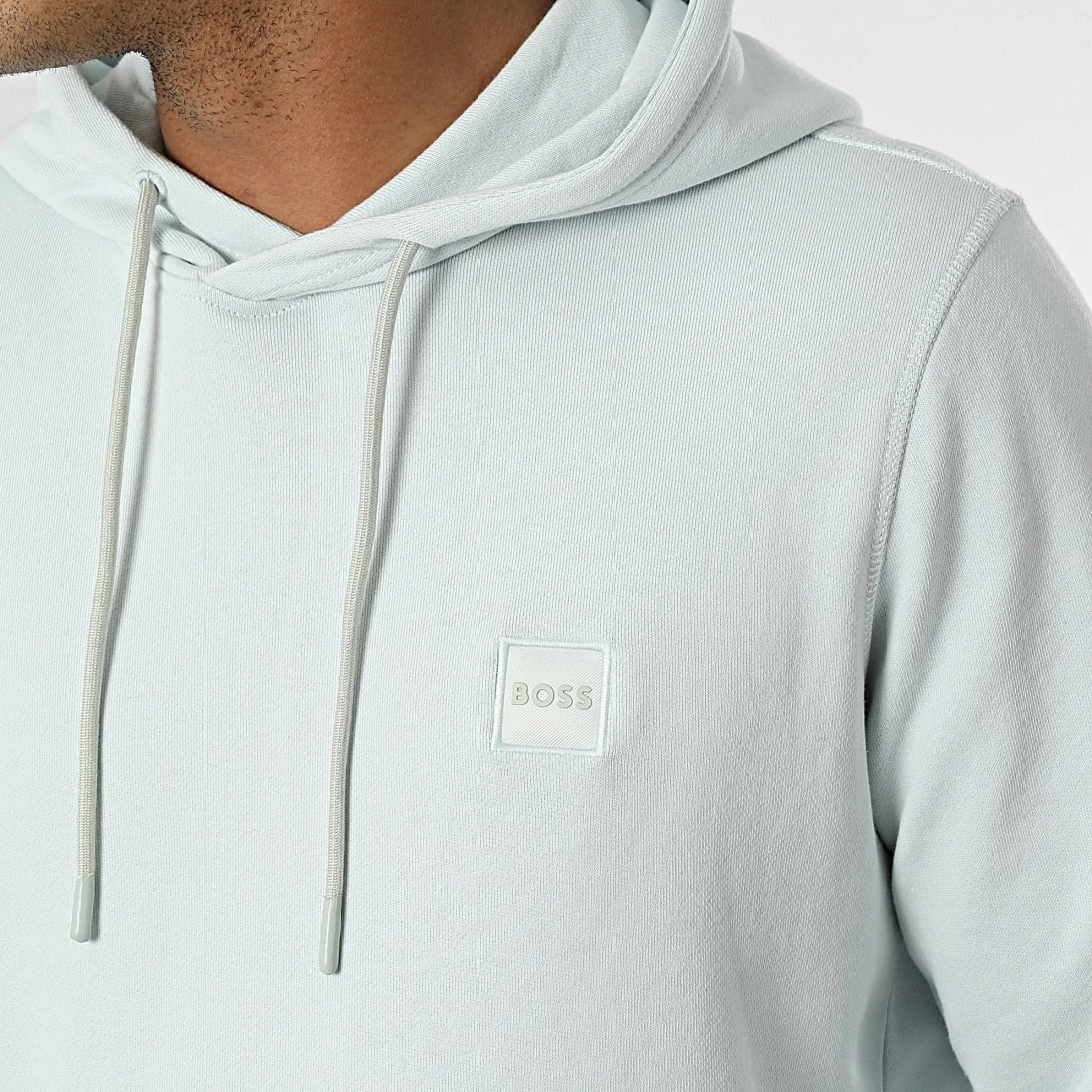 Offres 🌟 Sweat Capuche 50468445 Bleu Clair de BOSS 🔔 – Image 2