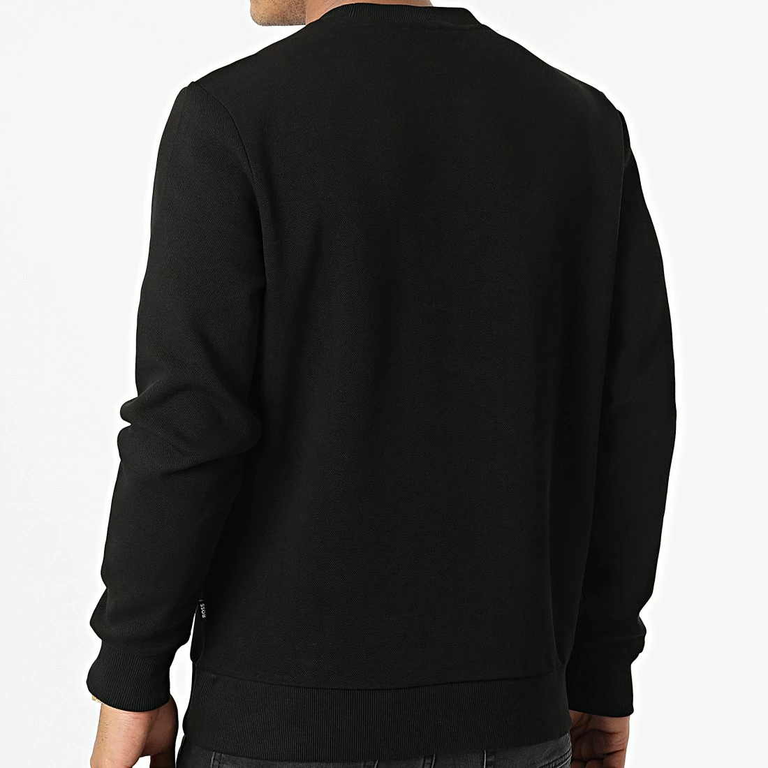 Remise ✨ Sweat Crewneck A Bandes 50471712 Noir de BOSS 🌟 – Image 4