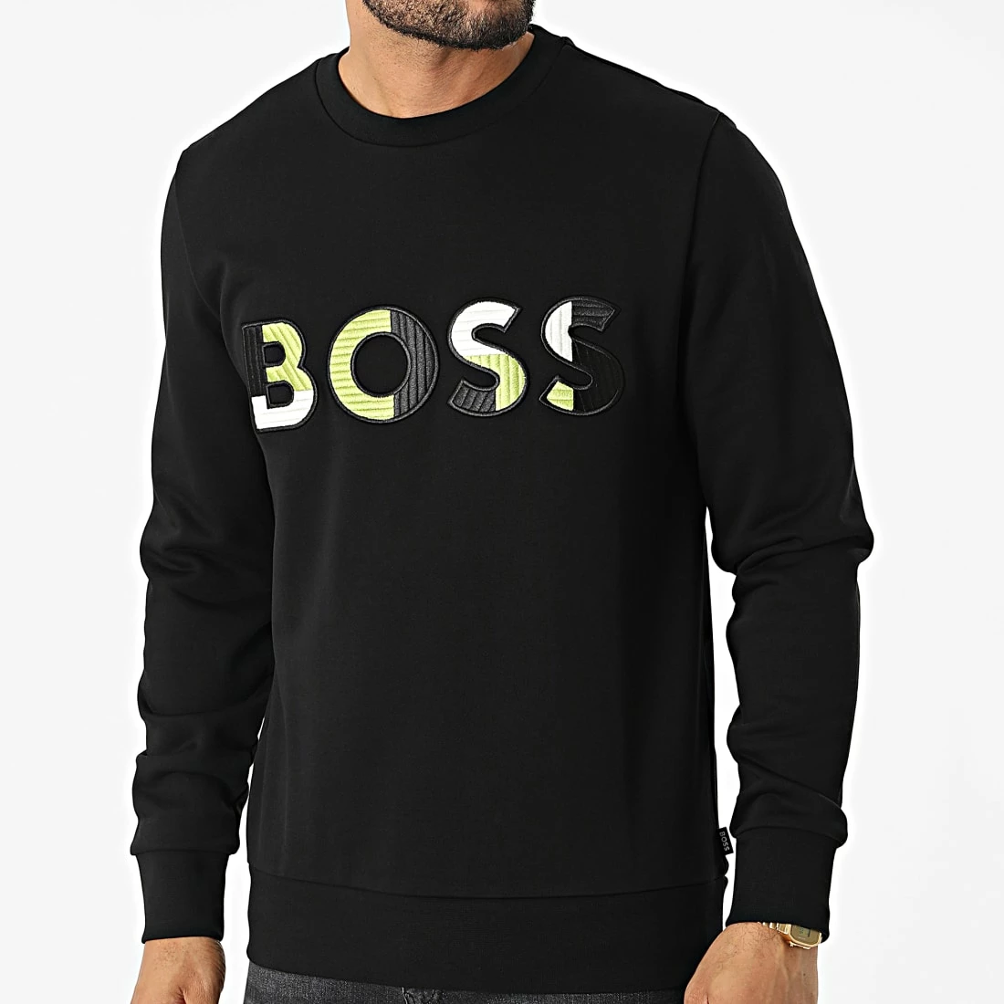 Offres ✨ Sweat Crewneck 50471679 Noir de BOSS 🎁