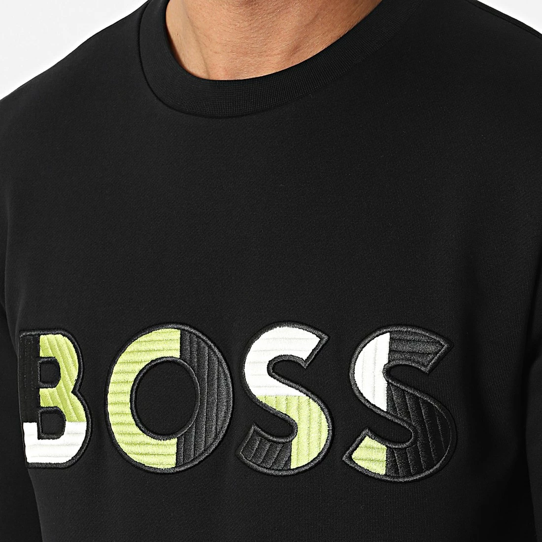Offres ✨ Sweat Crewneck 50471679 Noir de BOSS 🎁 – Image 2