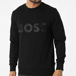 Sortie ⌛ Sweat Crewneck 50471679 Noir de BOSS 👏