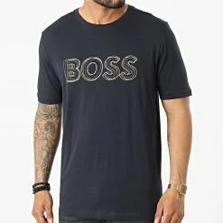 Meilleure affaire 👏 Tee 👚 Shirt 50472399 Bleu Marine de BOSS 🌟