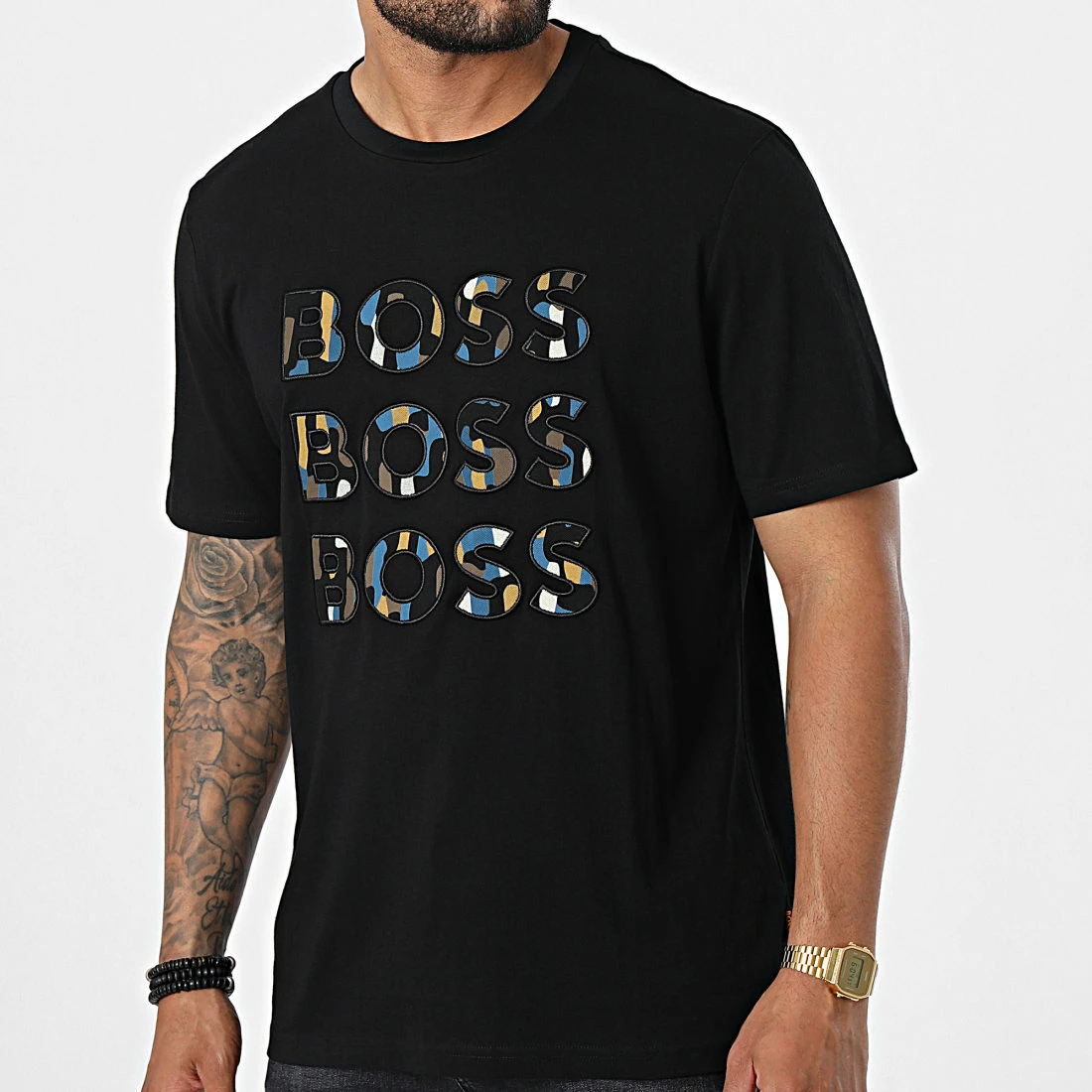 Budget 😍 Tee 👚 Shirt 50473066 Noir de BOSS 👍