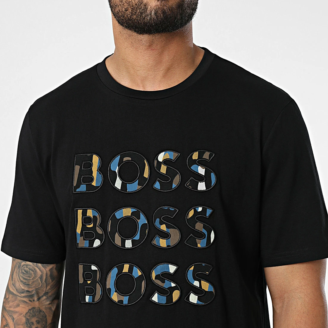 Budget 😍 Tee 👚 Shirt 50473066 Noir de BOSS 👍 – Image 2