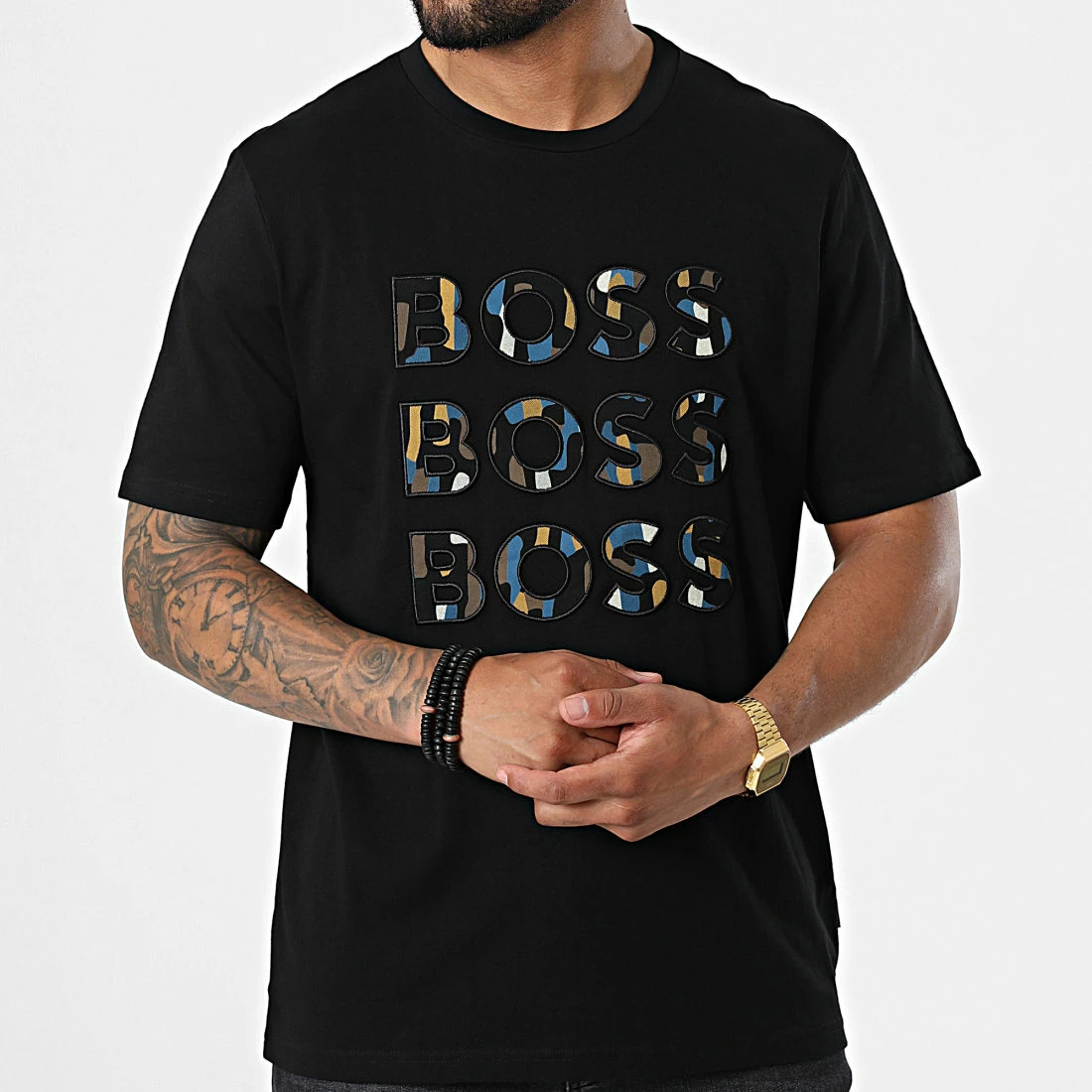 Budget 😍 Tee 👚 Shirt 50473066 Noir de BOSS 👍 – Image 3