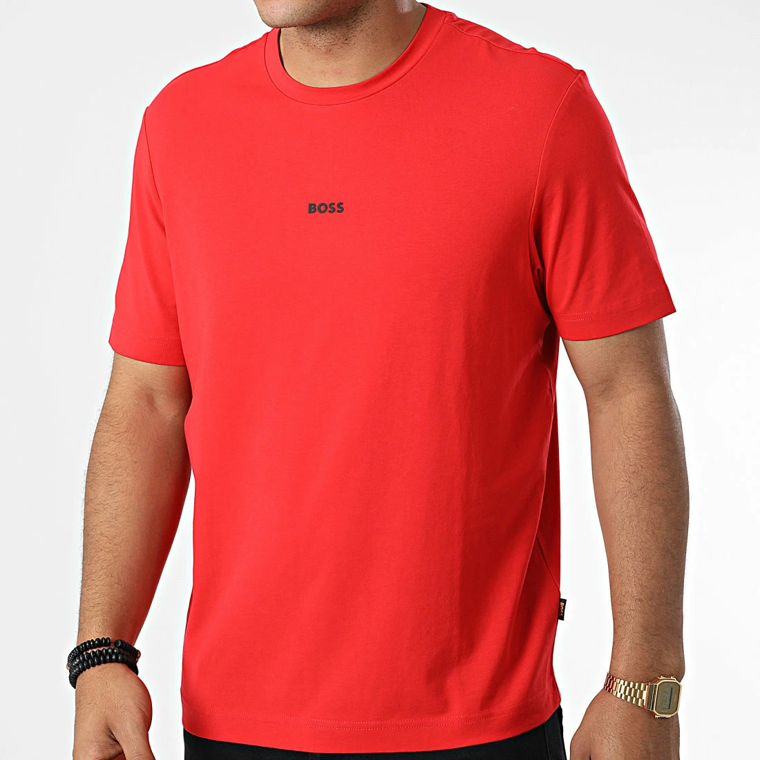 Vente flash 🤩 Tee 👕 Shirt 50473278 Rouge de BOSS 🛒