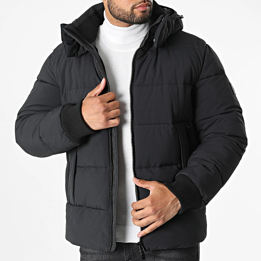 Vente flash ❤️ Doudoune Capuche 50478378 Noir de BOSS 😍