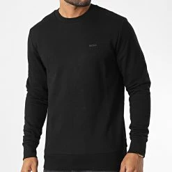 Nouveau 😉 Sweat Crewneck Stadler 92 50471981 Noir de BOSS 🤩