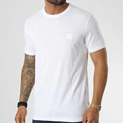 Grosses soldes 🧨 Tee 👚 Shirt Tegood 50478771 Blanc de BOSS ⌛