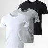Coupon 🎁 Lot De 3 Tee 👚 Shirts Classic 50475284 Blanc Noir Gris Chiné de BOSS 😀