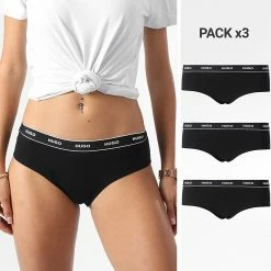 Acheter ✔️ Lot De 3 Culottes Femme 50469658 Noir de BOSS 💯